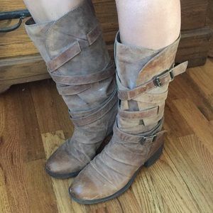 Brown Mid-Calf Boots, size 9